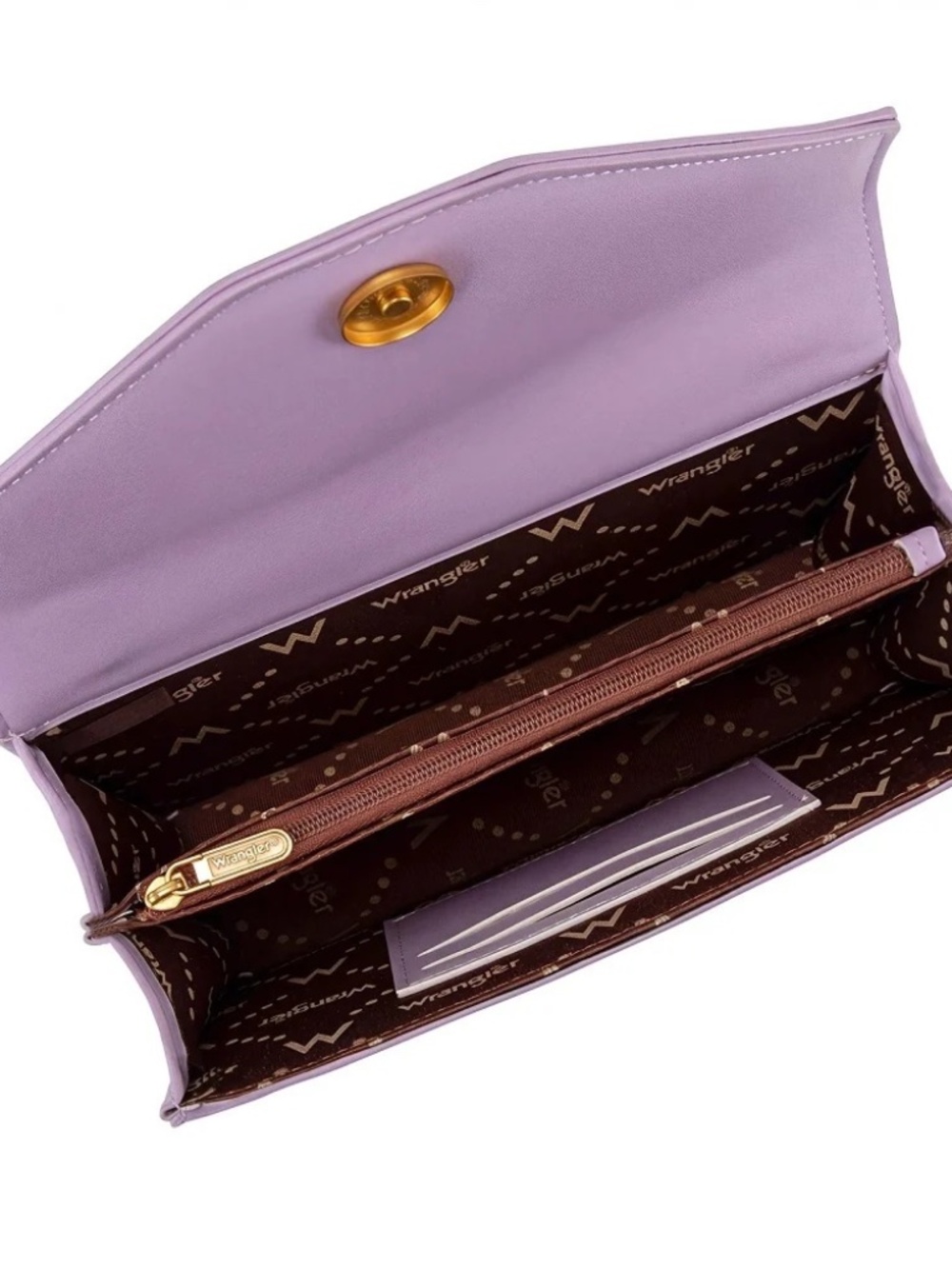 Wrangler Floral Print Chain Crossbody Bag Light Purple - Picture 5 of 8